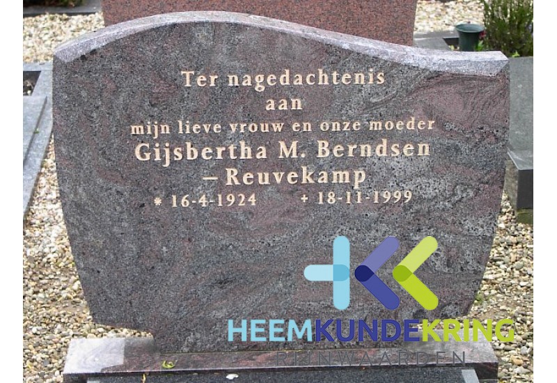 Grafstenen kerkhof Herwen Coll. HKR (45) G.A.Berendsen-Reuvekamp